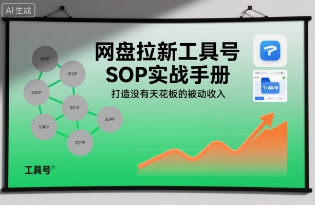 网盘拉新工具号SOP实战手册，打造没有天花板的被动收入-悟思笔记，一个低调的学习营。