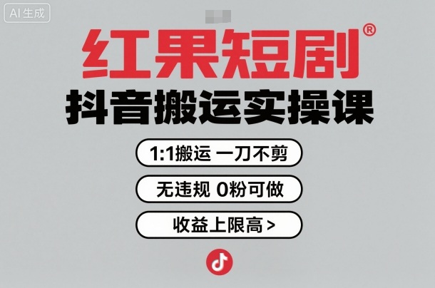 红果短剧拉新之抖音搬运实操课，1：1搬运，一刀不剪，无违规，0粉可做，收益上限高-悟思笔记，一个低调的学习营。