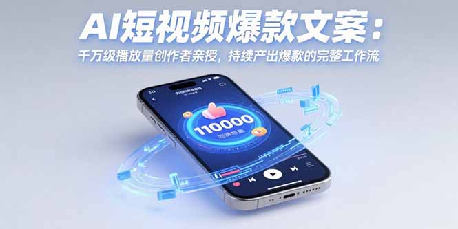 AI短视频爆款文案：千万级播放量创作者亲授，持续产出爆款的完整工作流-悟思笔记，一个低调的学习营。
