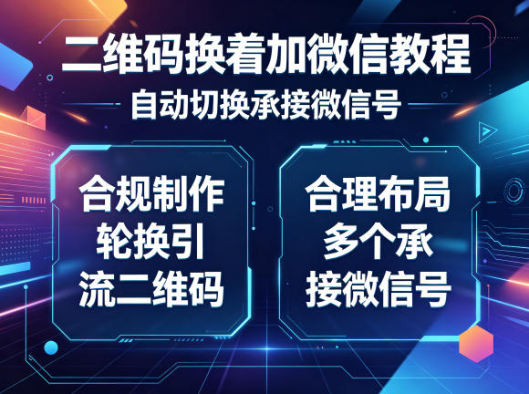 二维码换着加微信教程，自动切换承接微信号，合规制作轮换引流二维码，合理布局多个承接微信号-悟思笔记，一个低调的学习营。