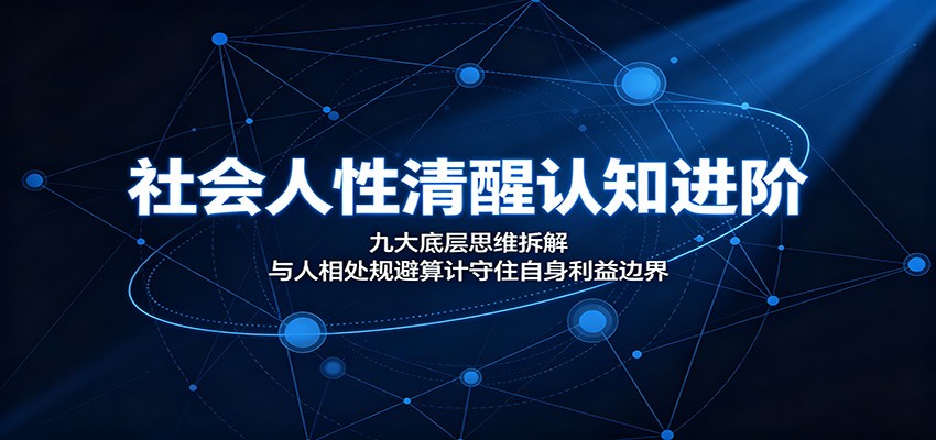社会人性清醒认知进阶：九大底层思维拆解，与人相处规避算计守住自身利益边界-悟思笔记，一个低调的学习营。