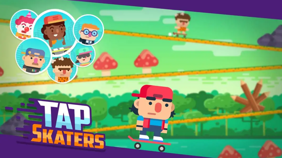 《速降滑板比赛游戏 Tap Skaters》Switch英文版NSP下载-悟思笔记，一个低调的学习营。