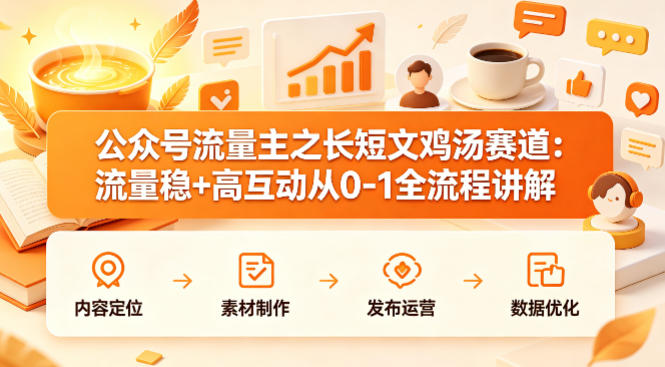公众号流量主之长短文鸡汤赛道，流量稳+高互动，从0-1全流程讲解-悟思笔记，一个低调的学习营。