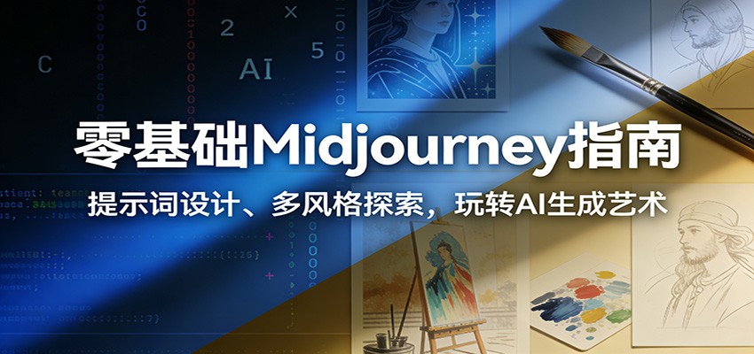 零基础Midjourney指南：提示词设计、多风格探索，玩转AI生成艺术-悟思笔记，一个低调的学习营。