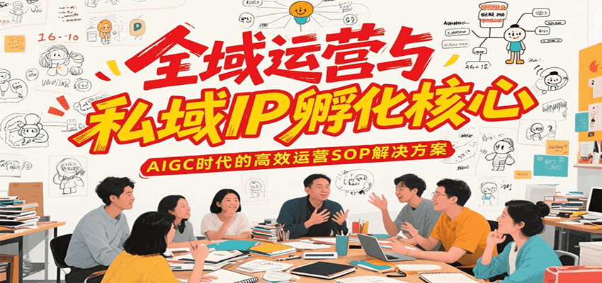 全域运营与私域IP孵化核心，AIGC时代的高效运营SOP解决方案-悟思笔记，一个低调的学习营。