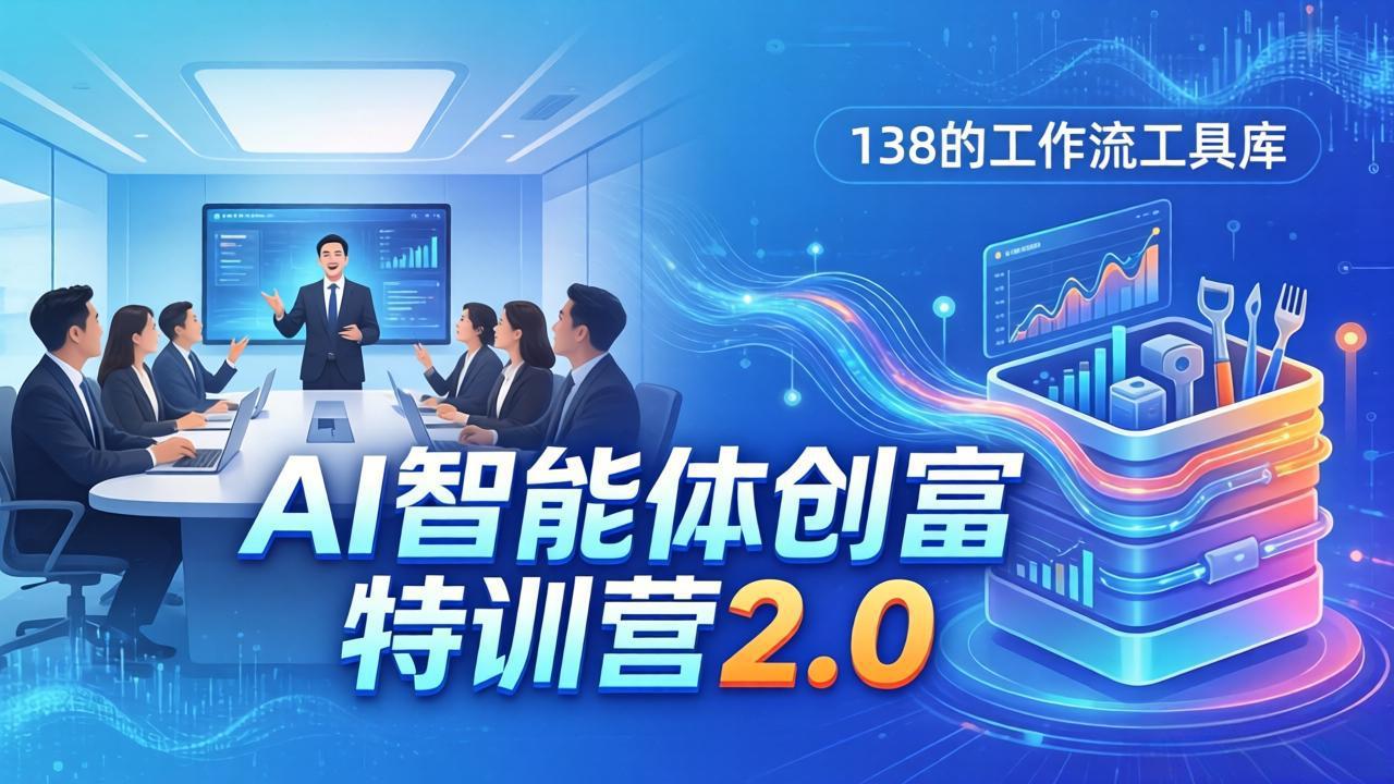 AI智能体创富训练营2.0：3天闭门直播+视频课+工具库，从0到1搭建智能体附138个工作流-悟思笔记，一个低调的学习营。
