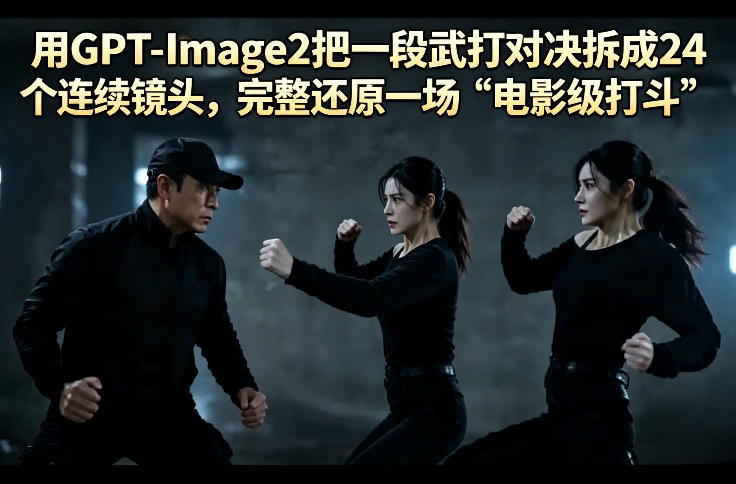 用GPT-Image2把一段武打对决拆成24个连续镜头，完整还原一场“电影级打斗”-悟思笔记，一个低调的学习营。