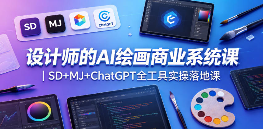 设计师的AI绘画商业系统课｜SD+MJ+ChatGPT全工具实操落地课-悟思笔记，一个低调的学习营。