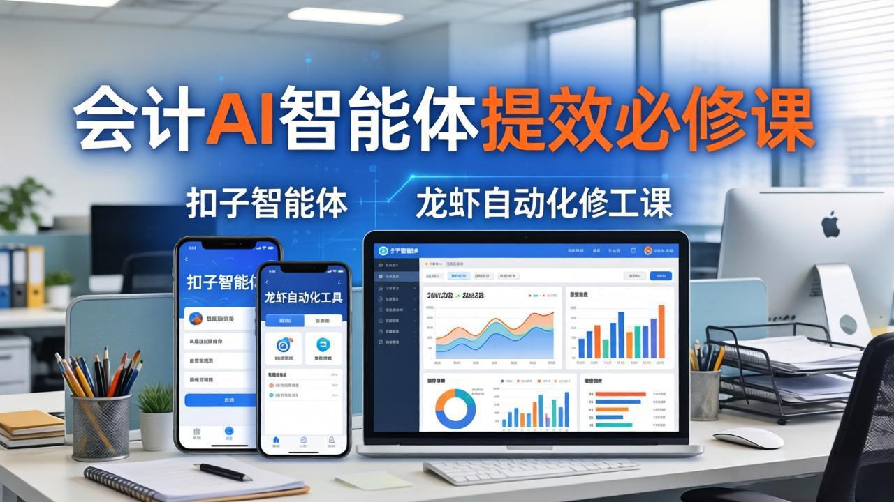 财务会计AI智能体提效必修课：扣子智能体+龙虾自动化+报表分析，一站式提升财务工作效率-悟思笔记，一个低调的学习营。