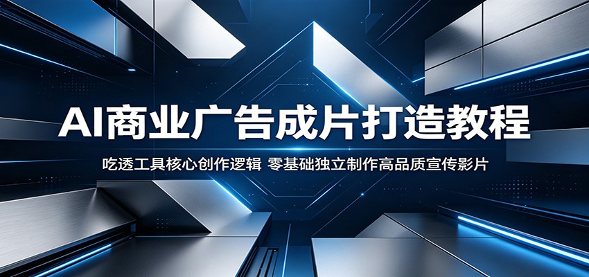 AI商业广告成片打造教程：吃透工具核心创作逻辑，零基础独立制作高品质宣传影片-悟思笔记，一个低调的学习营。