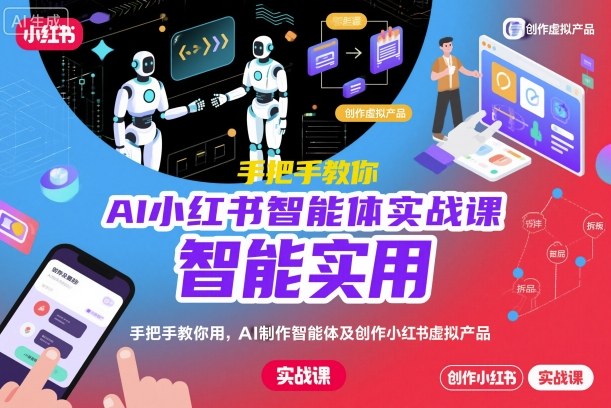 AI小红书智能体实战课，手把手教你用AI制作智能体及创作小红书虚拟产品，提效+内容商业化(更新)-悟思笔记，一个低调的学习营。