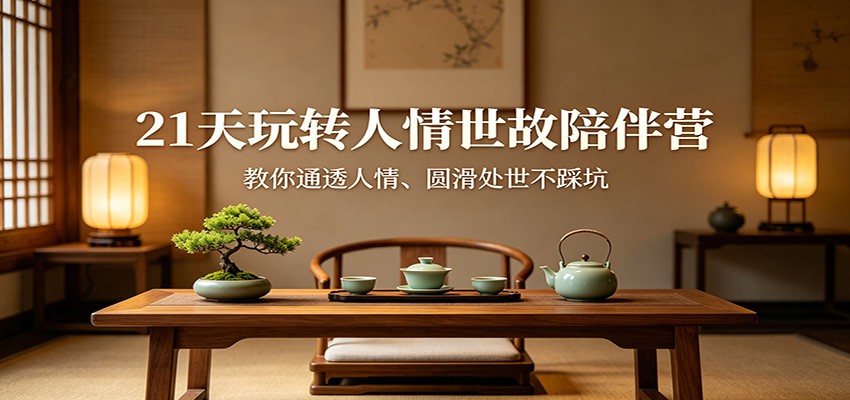 21天玩转人情世故陪伴营：教你通透人情、圆滑处世不踩坑-悟思笔记，一个低调的学习营。