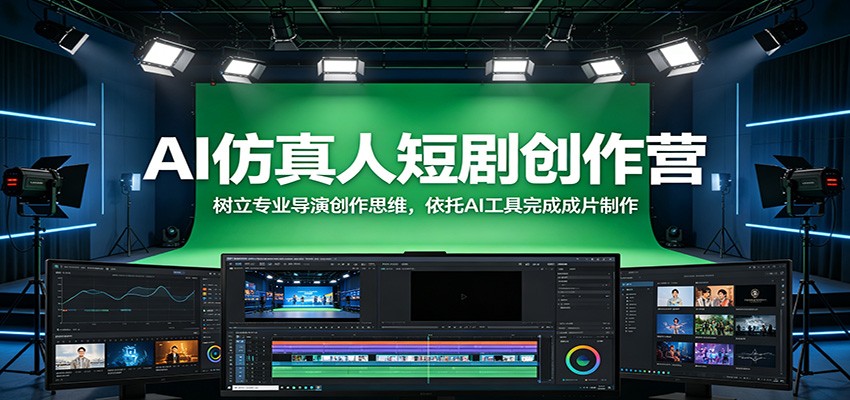 AI仿真人短剧创作营：树立专业导演创作思维，依托AI工具完成成片制作-悟思笔记，一个低调的学习营。