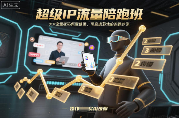 超级IP流量陪跑班，大V流量密码倾囊相授，可直接落地的实操步骤-悟思笔记，一个低调的学习营。