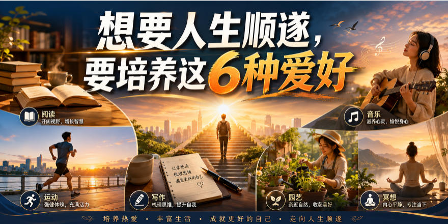 公众号付费文章：想要人生顺遂，要培养这6种爱好-悟思笔记，一个低调的学习营。