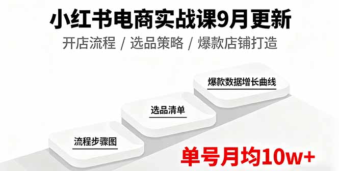 小红书电商实战课9月更新，开店流程/选品策略/爆款店铺打造，单号月均10w+-悟思笔记，一个低调的学习营。