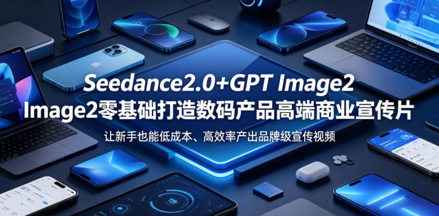 Seedance2.0+GPT Image2零基础打造数码产品高端商业宣传片，让新手也能低成本、高效率产出品牌级宣传视频-悟思笔记，一个低调的学习营。