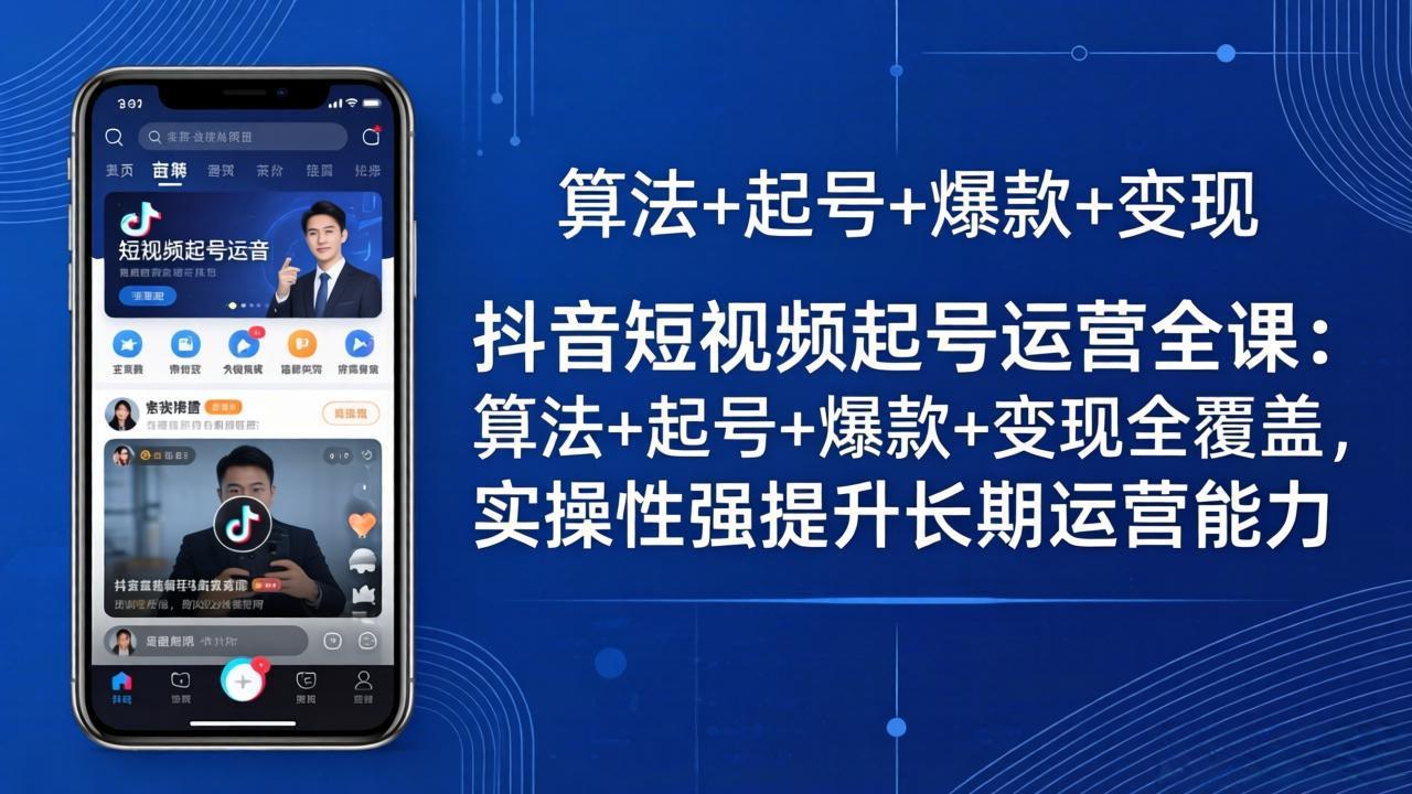 抖音短视频起号运营全课：算法+起号+爆款+变现全覆盖，实操性强提升长期运营能力-悟思笔记，一个低调的学习营。