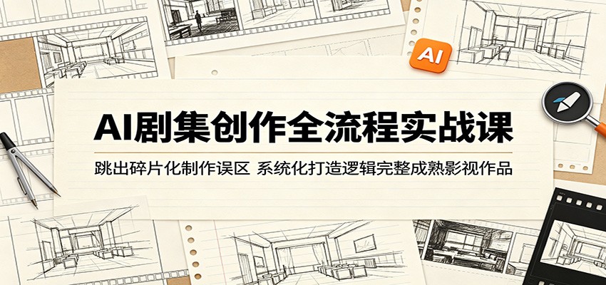 AI剧集创作全流程实战课：跳出碎片化制作误区，系统化打造逻辑完整成熟影视作品-悟思笔记，一个低调的学习营。