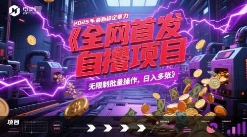全网首发，2025年最新稳定暴力全自动自撸项目，无限制批量操作，日入多张【揭秘】-悟思笔记，一个低调的学习营。
