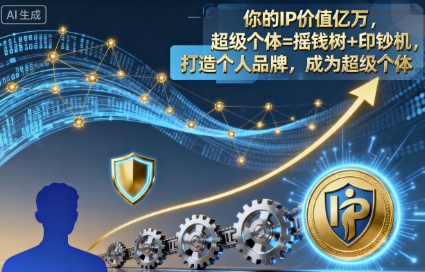你的IP价值亿万，超级个体=摇钱树+印钞机，打造个人品牌，成为超级个体-悟思笔记，一个低调的学习营。