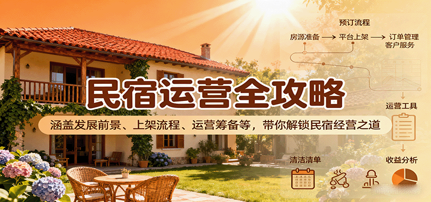 民宿运营全攻略：涵盖发展前景、上架流程、运营筹备等，带你解锁民宿经营之道-悟思笔记，一个低调的学习营。