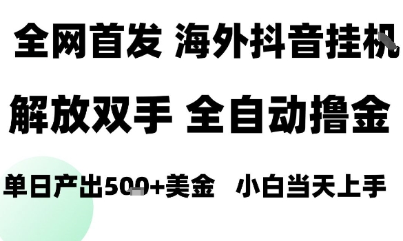 海外抖音无人直播，单日产出1.5k+，长期稳定，新手可玩，无脑操作【揭秘】-悟思笔记，一个低调的学习营。