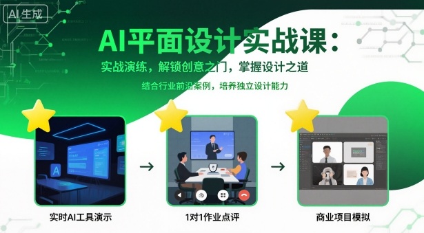 AI平面设计实战课，实战演练，解锁创意之门，掌握设计之道-悟思笔记，一个低调的学习营。