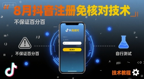 8月抖音注册免核对技术，不保证百分百，自测-悟思笔记，一个低调的学习营。