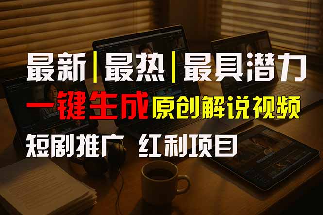 短剧推广新思路，AI一键生成原创解说视频，10分钟产出100条，30天赚了5.5w-悟思笔记，一个低调的学习营。