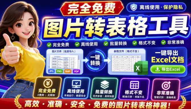 图片表格识别提取工具，支持一键从图片中智能提取表格并导出Excel文件，可离线免网运行，FastTableOCR-悟思笔记，一个低调的学习营。