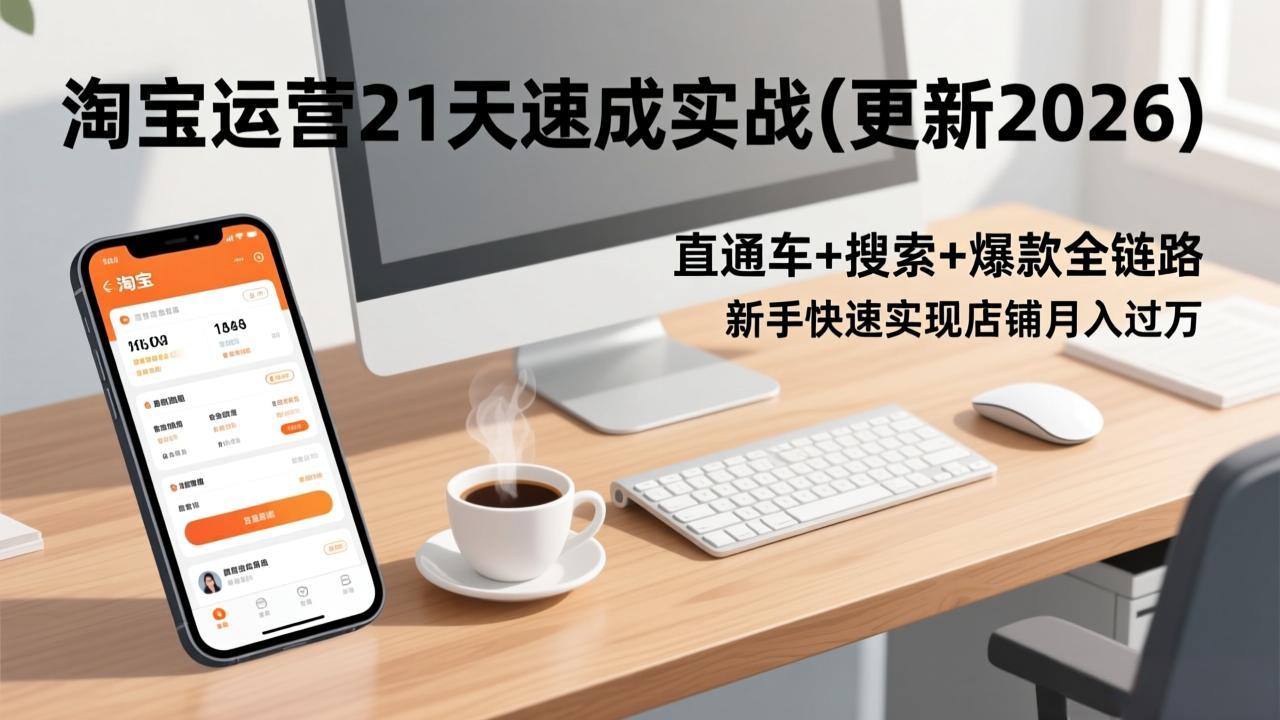 淘宝运营21天速成实战(更新3月-悟思笔记，一个低调的学习营。