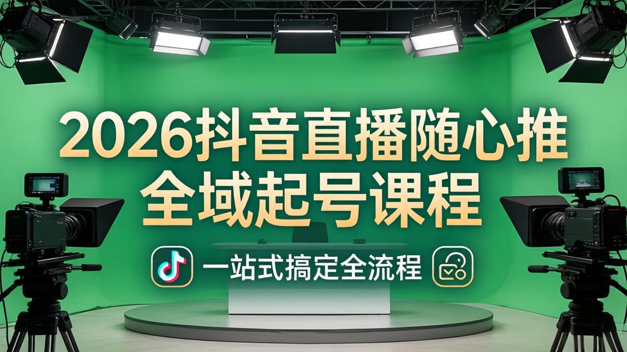 2026抖音直播随心推全域起号课程：一站式搞定直播起号、稳号、放量全流程(更新4月-悟思笔记，一个低调的学习营。