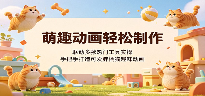 萌趣动画轻松制作，联动多款热门工具实操，手把手打造可爱胖橘猫趣味动画-悟思笔记，一个低调的学习营。