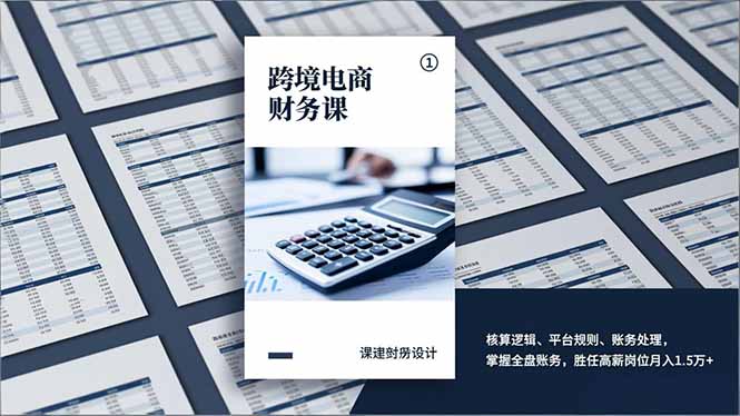 跨境电商财务课，核算逻辑、平台规则、账务处理，掌握全盘账务，胜任高薪岗位月入1.5万+-悟思笔记，一个低调的学习营。