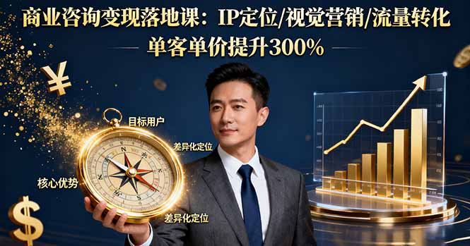 商业咨询变现落地课：IP定位/视觉营销/流量转化，单客单价提升300%-悟思笔记，一个低调的学习营。
