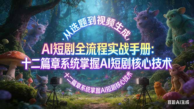 AI 短剧全流程实战手册：从选题到视频生成，十二篇章系统掌握 AI 短剧核心技术-悟思笔记，一个低调的学习营。