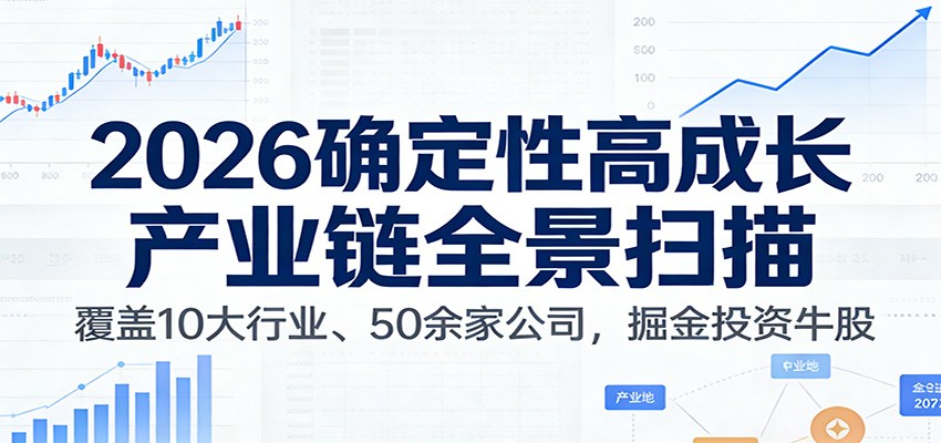 付费文章：2026确定性高成长产业链全景扫描：覆盖10大行业、50余家公司，掘金投资牛股-悟思笔记，一个低调的学习营。
