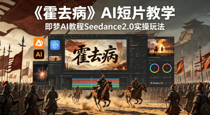 《霍去病》AI短片教学，即梦AI教程Seedance2.0实操玩法-悟思笔记，一个低调的学习营。