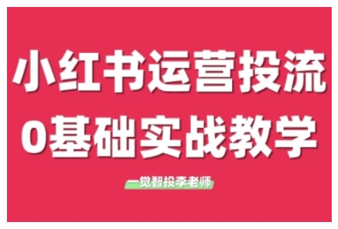 小红书运营投流，小红书广告投放从0到1的实战课，学完即可开始投放(更新26年)-悟思笔记，一个低调的学习营。