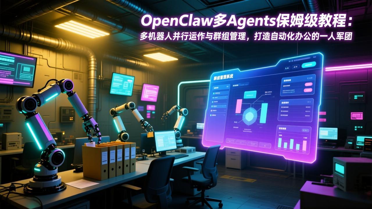 OpenClaw多Agents保姆级教程：多机器人并行运作与群组管理，打造自动化办公的一人军团-悟思笔记，一个低调的学习营。