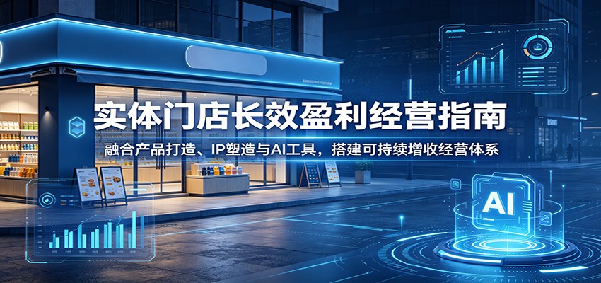实体门店长效盈利经营指南：融合产品打造、IP塑造与AI工具，搭建可持续增收经营体系-悟思笔记，一个低调的学习营。