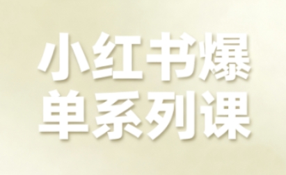 小红书爆单系列课，聚焦小红书电商全链路增长(更新)-悟思笔记，一个低调的学习营。