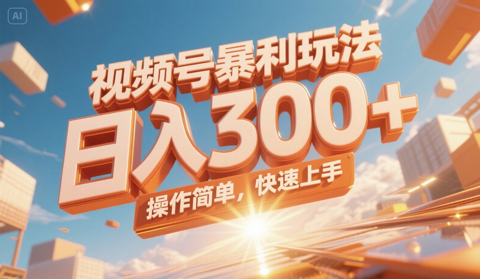 视频号暴利玩法，日入300+，操作简单，快速上手。-悟思笔记，一个低调的学习营。