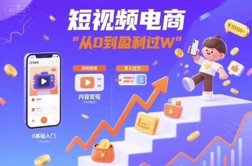 短视频电商：短视频变现从0到盈利过W-悟思笔记，一个低调的学习营。