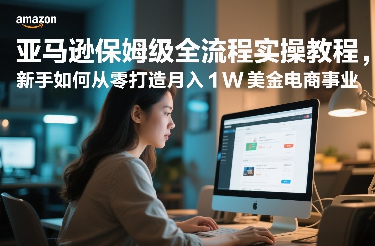 亚马逊保姆级全流程实操教程，新手如何从零打造月入1W美金电商事业-悟思笔记，一个低调的学习营。