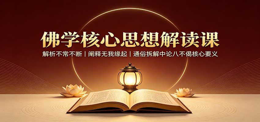 佛学核心思想解读课：解析不常不断，阐释无我缘起，通俗拆解中论八不偈核心要义-悟思笔记，一个低调的学习营。