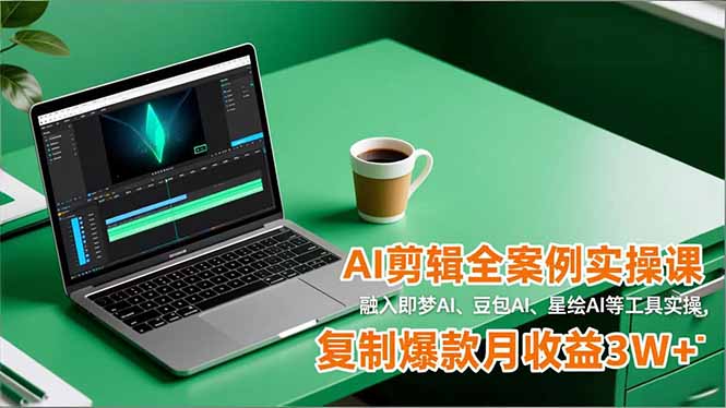 AI剪辑全案例实操课，融入即梦AI、豆包AI、星绘AI等工具实操，复制爆款月收益3W+-悟思笔记，一个低调的学习营。