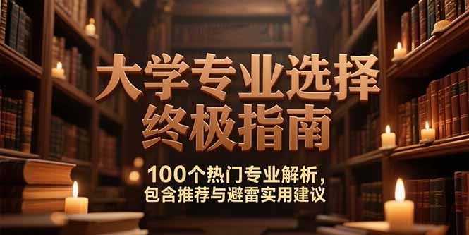 付费文：大学专业选择终极指南,100个热门专业解析,包含推荐与避雷实用建议-悟思笔记，一个低调的学习营。