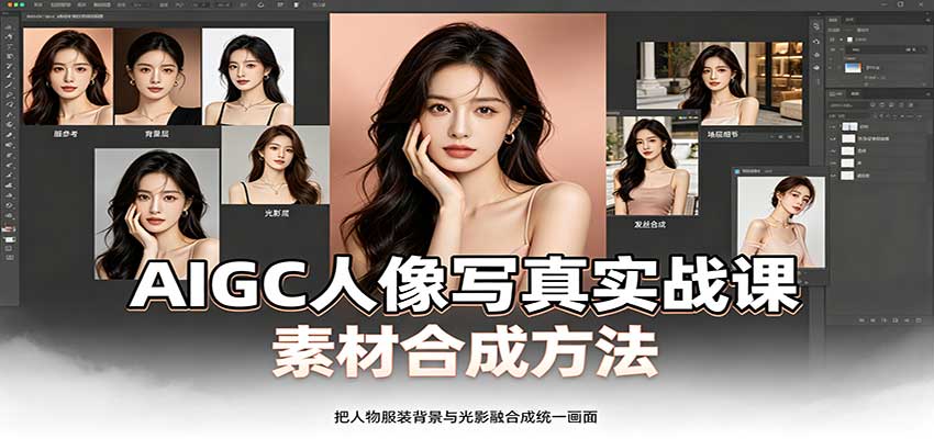 AIGC人像写真实战课：软件平台部署筹备，素材合成方法，多题材写真案例-悟思笔记，一个低调的学习营。